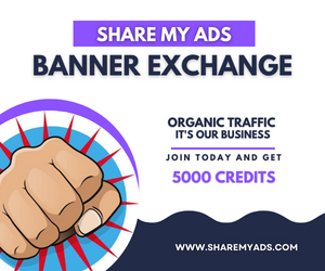 Share My Ads Banner Exchange for web traffic